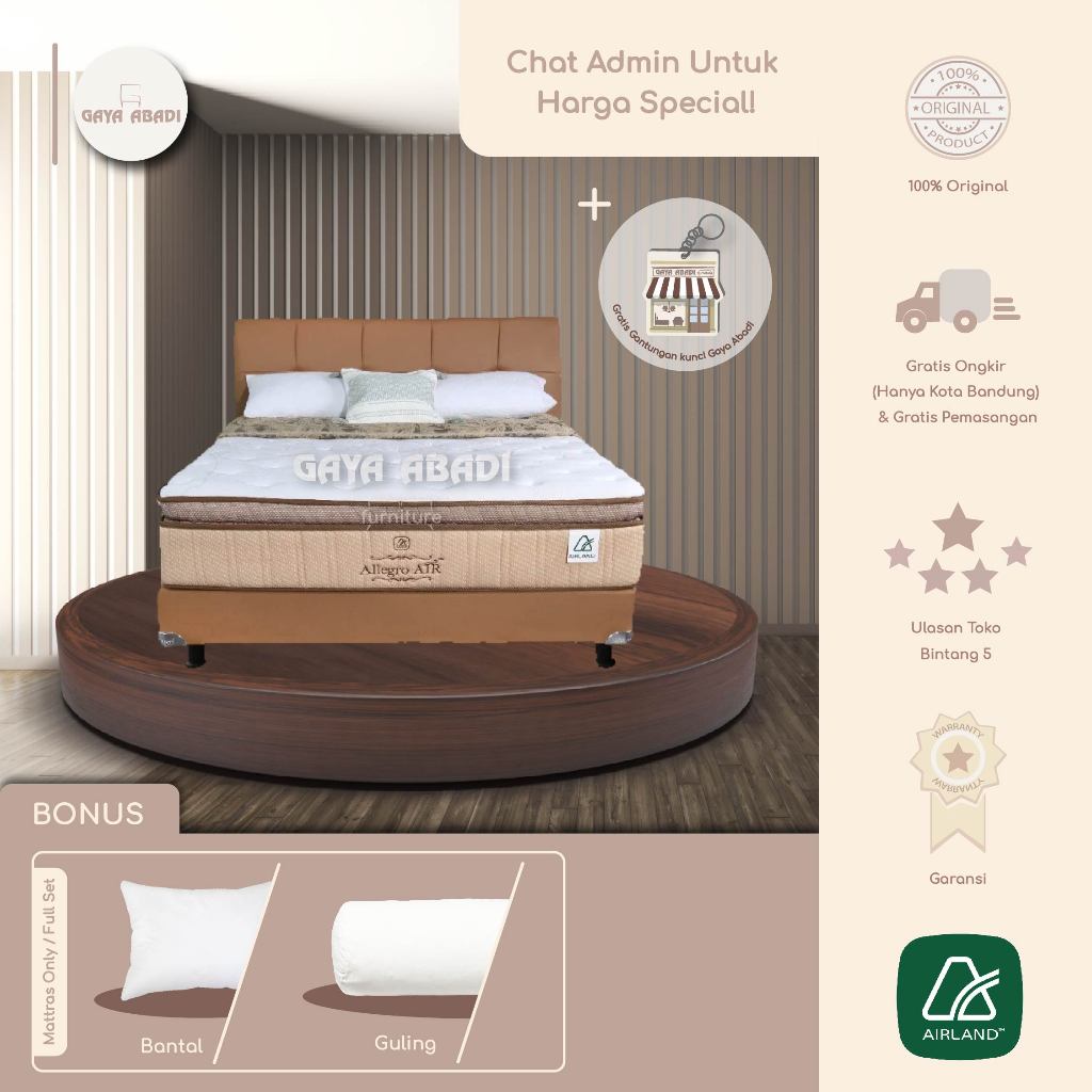 Springbed Airland Allegro Air / Kasur Airland Allegro Air - Airland Springbed
