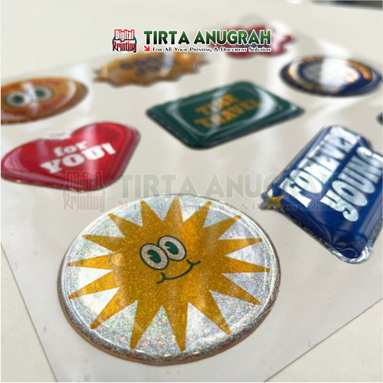 

TIRTA ANUGRAH -Sticker Resin Custom / Sticker Label Resin / Sticker Timbul custom / Label 3d
