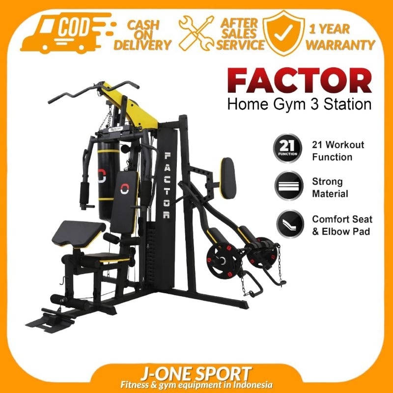 Ireborn-alat fitness home gym 3 sisi Factor (Original) alat angkat beban gym home-olahraga angkat be