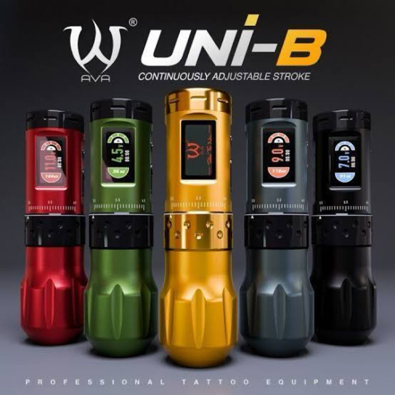Mesin Tattoo Rotary Pen Cartridge Wireless AVA UNI-B - Adjustable Stroke