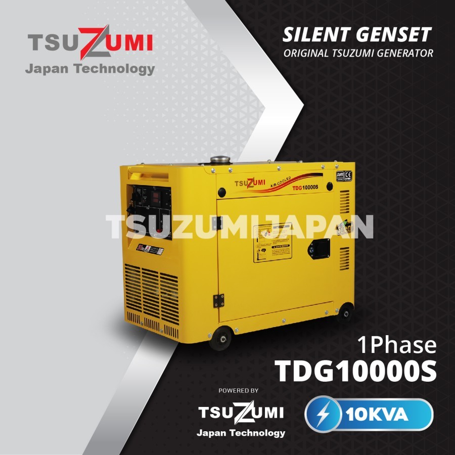 Genset 9 KVA Diesel Generator TDG 10000 Tsuzumi Japan Technology / Genset Diesel 7000 Watt Silent Ty