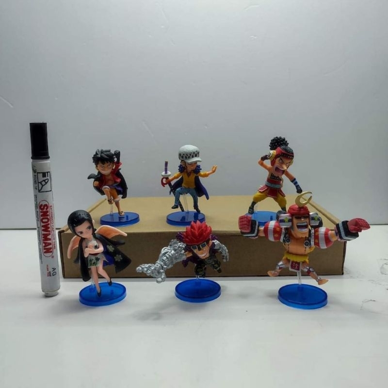 mainan action figure monkey d luffy franky boa law yamato usopp one piece wcf recast tatakan biru ti