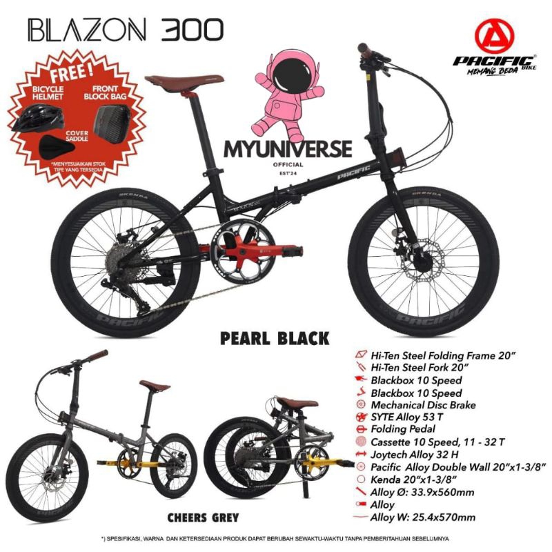 SEPEDA LIPAT ANAK PACIFIC BLAZON 300 SEPEDA LIPAT FOLDING BIKE 20 INCH MURAH
