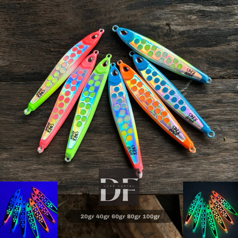 Metal Jig Gomame 100gr 80gr 60gr 40gr S bengkok Polka doggie dogtooth full glow