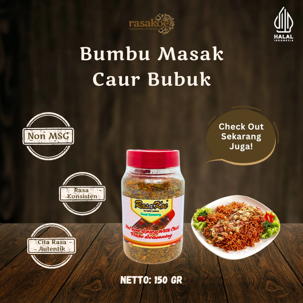 

Bumbu Masak Caur Rasakoe Asli Indonesia Rasa Otentik Kualitas Juara 200 gram
