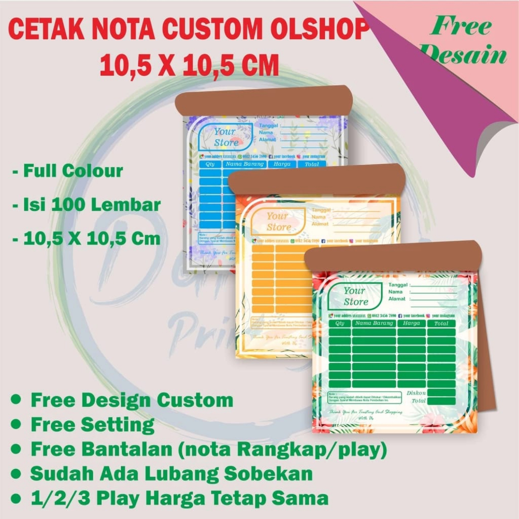 

Cetak Nota Custom Laundry Dll 10x10cm