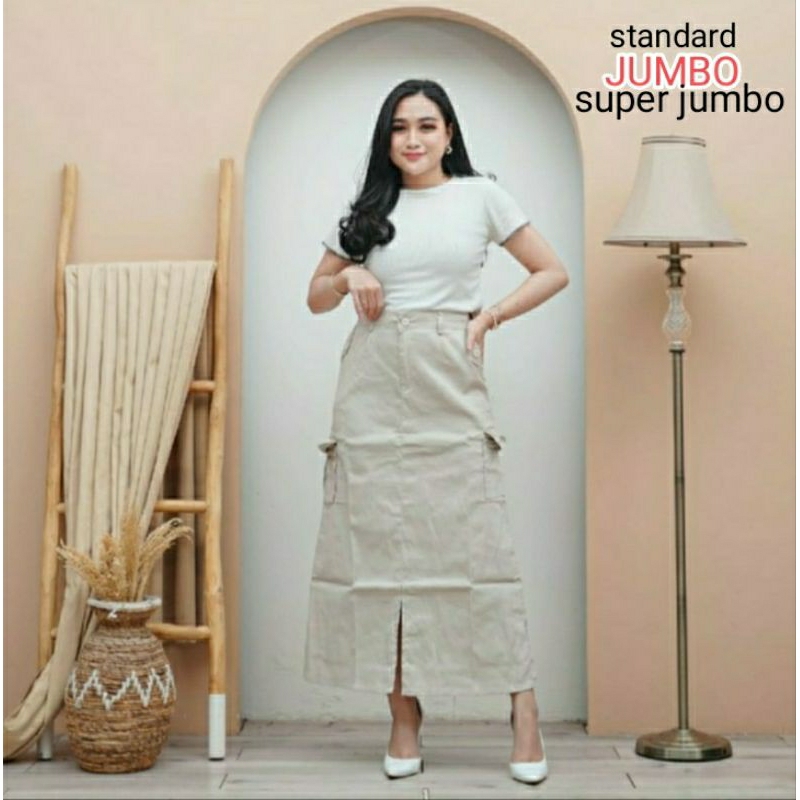 ROK CARGO PANJANG WANITA / ROK/ CARGO