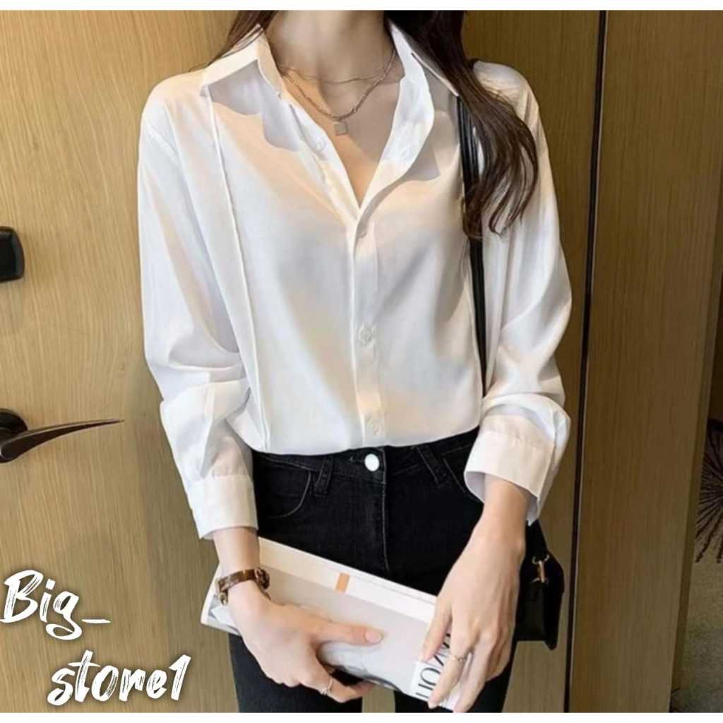 KEMEJA POLOS WANITA LENGAN PANJANG CRINKLE AIR FLOW TERBARU DAN TERLARIS ATASAN WANITA kekinian#STAR
