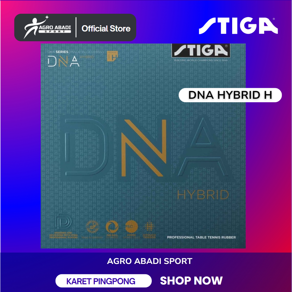 DNA Hybrid H Karet Pingpong ITTF Original STIGA