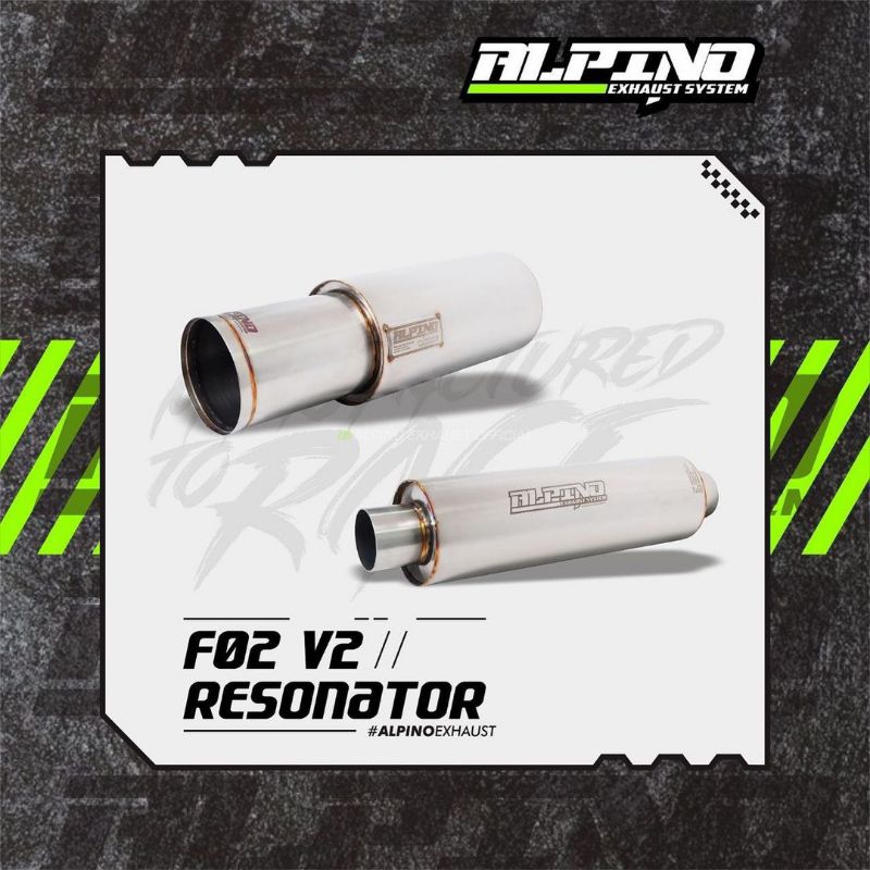Knalpot Alpino F02 V2 dan Resonator Alpino