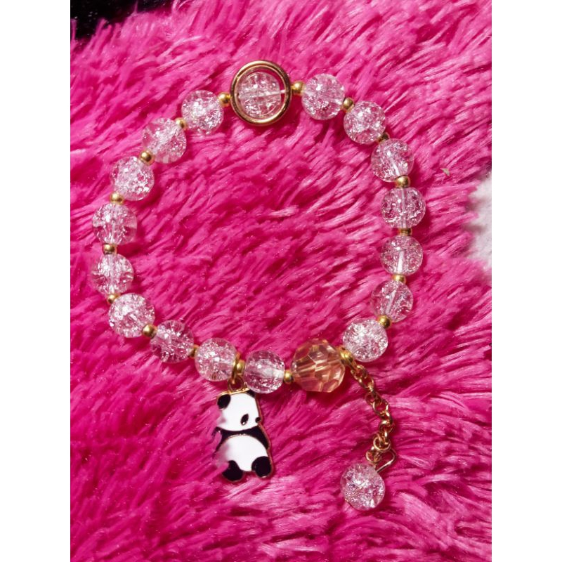 gelang dewasa/gelang wanita karakter panda warna putih