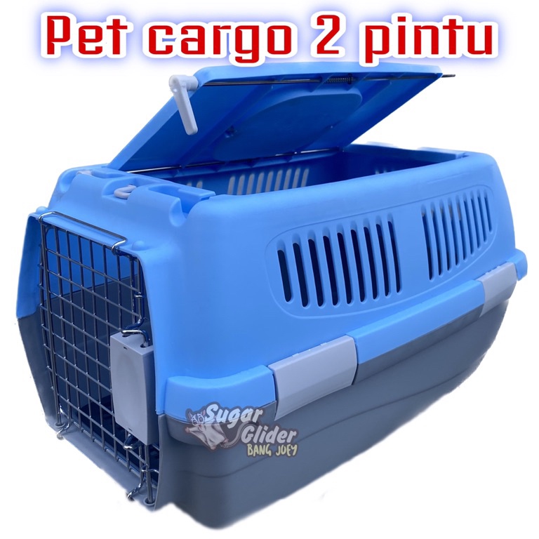 Model Unik PET CARGO KANDANG KARGO KUCING ANJING 5x35x35 PET CARRIER 2 PINTU Tas CAT DOG PET AIR KAN