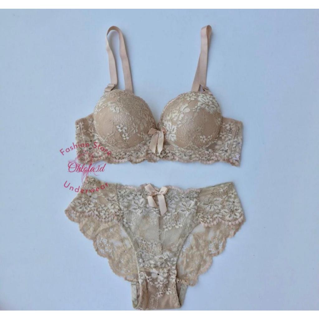 BH IMPORT KAWAT BRUKAT SET BH SEXY + CD UKURAN 36 - 42