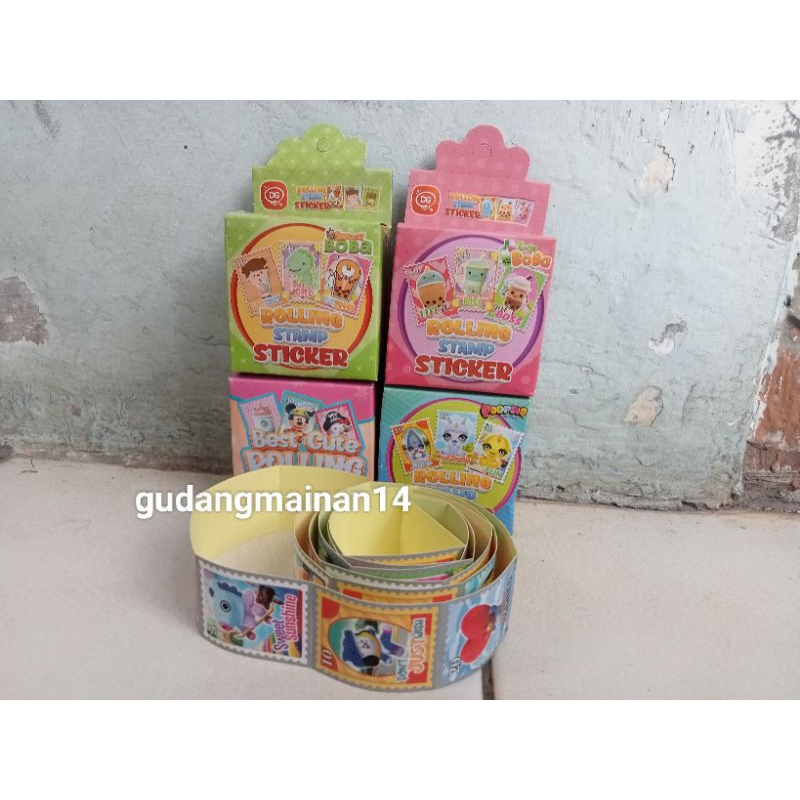 

5pc Mainan Sticker Stamp Rolling Boba
