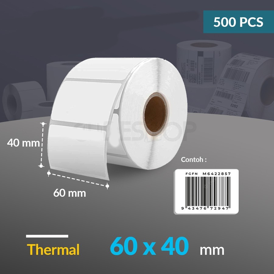 

Label Barcode Thermal Stiker 60x40 cm 1 baris