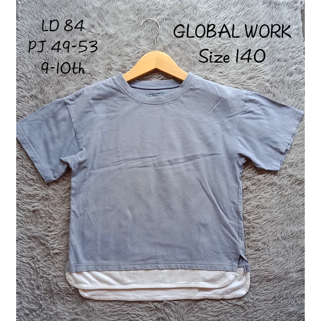 Kaos anak 9-10th GLOBAL WORK thrf