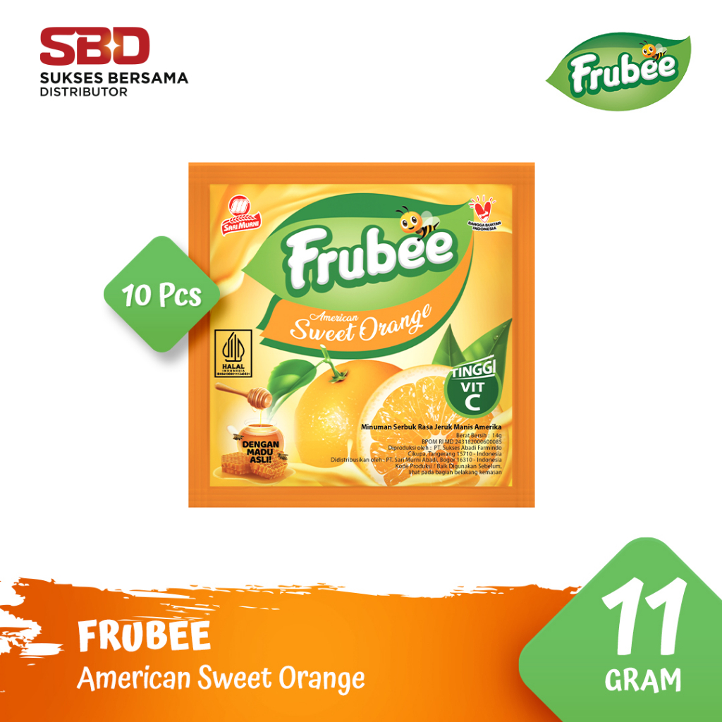 

Frubee Minuman Bubuk - American Sweet Orange [10 Sachet]