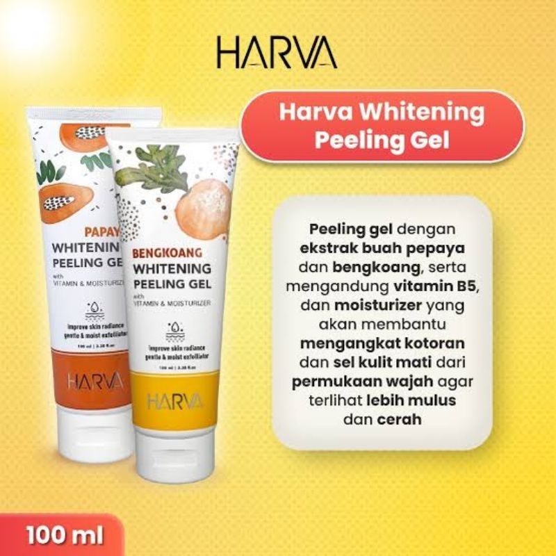 Harva Whitening Peeling Gel pepaya dan bengkoang 100 ml