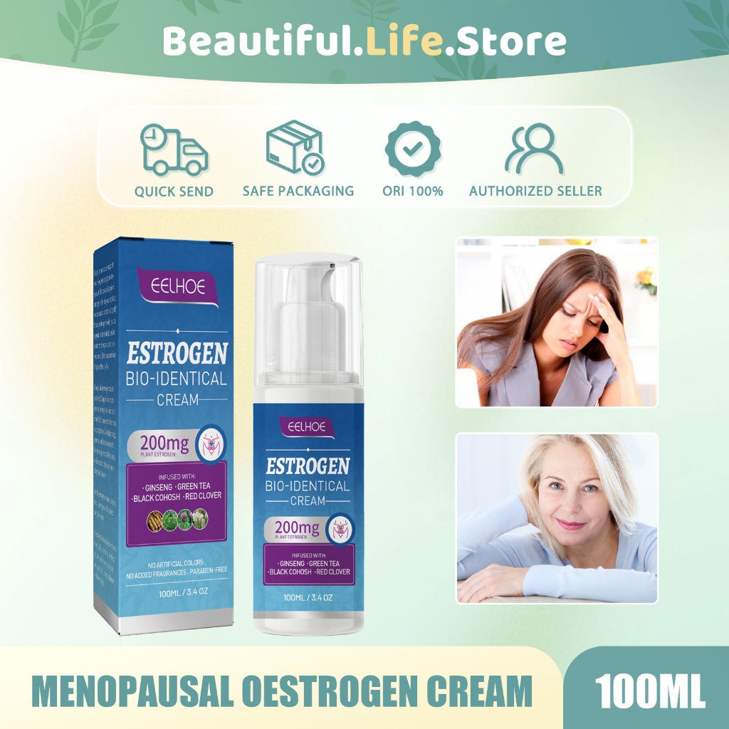 EELHOE Menopausal Oestrogen Cream 100ml Estrogen Bio-identical Cream Estrogen Relief Cream Estrogen 