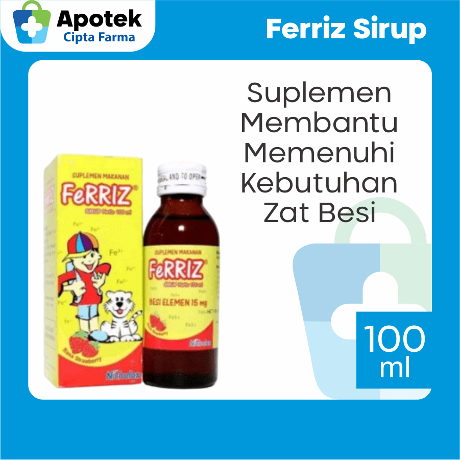 Ferriz Sirup Ferriz Syrup Zat Besi Feriz Zat Besi Suplemen Zat Besi Anak Vitamin Zat Besi Bayi Suple