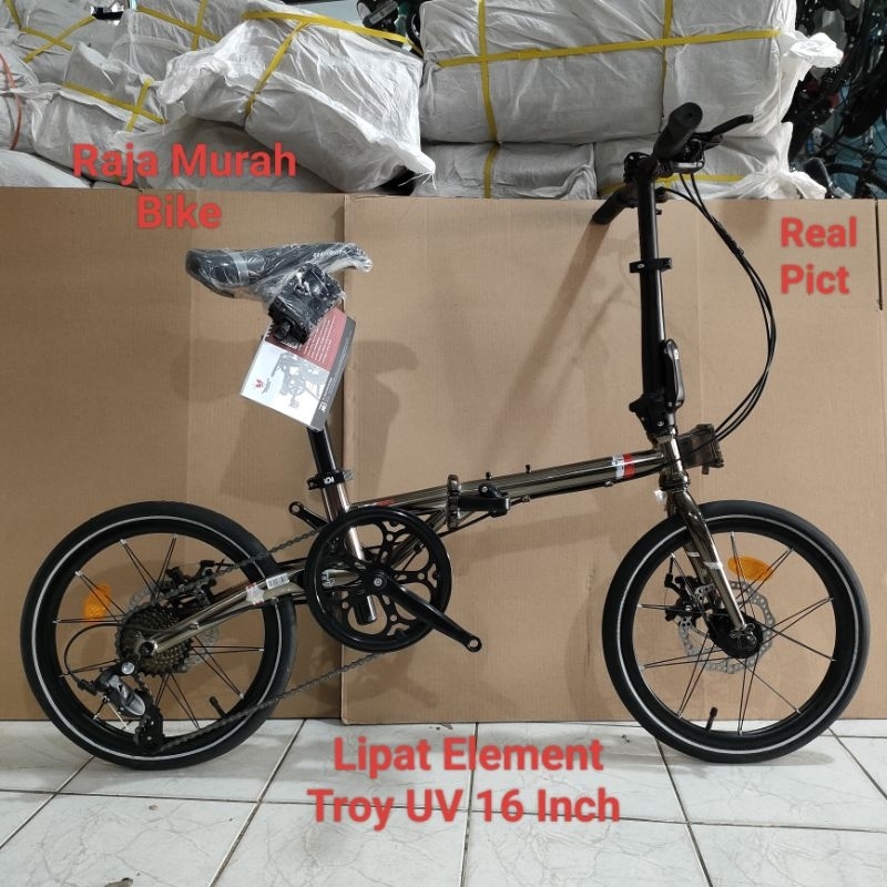 Terlaris Sepeda Lipat 16 Inch Element Troy Uv Chrome Edition Sepeda Lipat Element Troy Uv 16 Inch