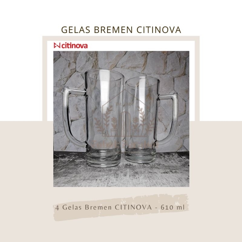 4PCS GELAS BREMEN CITINOVA/GELAS KACA/GELAS BEER/GELAS TEH/GELAS KOPI/GELAS CAFE