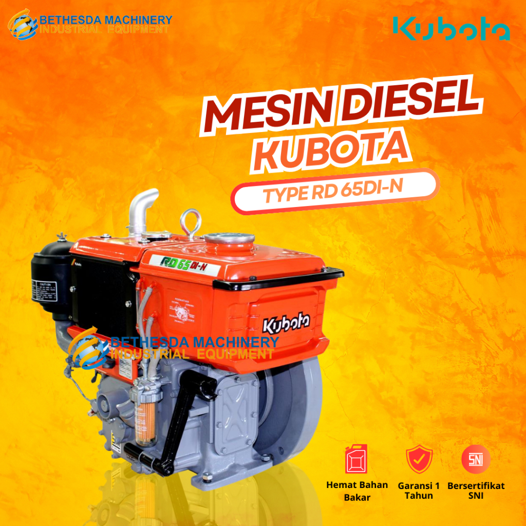 Mesin Penggerak Diesel Kubota RD 65 DI-N 6.5Hp / 6,5Pk Solar Radiator