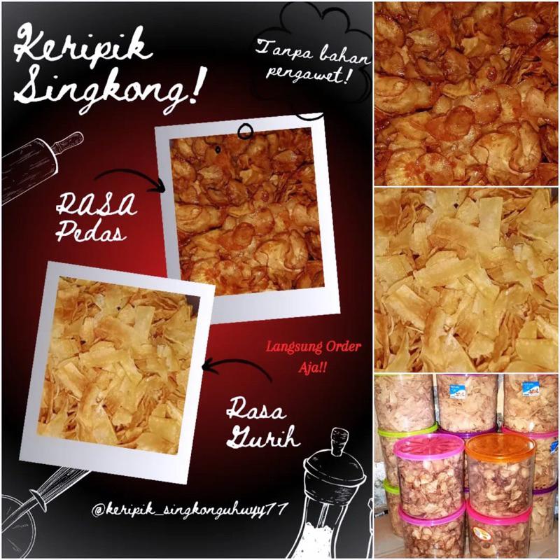 

(TSA) KERIPIK SINGKONG PEDES/ORI 500gr PREMIUM KEMASAN TOPLES