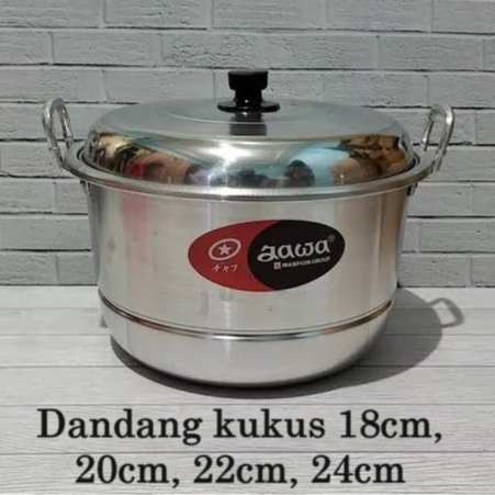 DANDANG KUKUS + SARANGAN JAWA MASPION 18CM 20CM 22CM 24CM / PANCI KUKUSAN