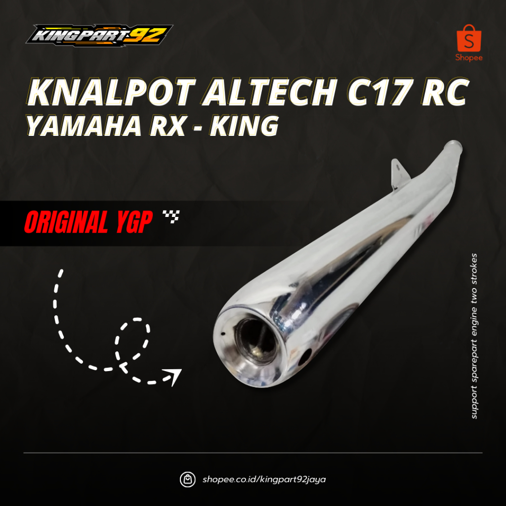 KNALPOT ORI BOBOKAN ALTECH TYPE C17rc KNALPOT YAMAHA RX-KING ALTECH 17rc ORIGINAL COD KNALPOT YAMAHA