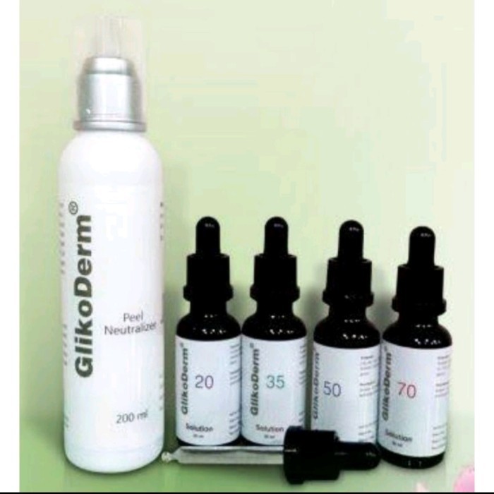 GLIKODERM Peeling Solution AHA Glycolic Acid/20%/35%/50%/70% & Neutralizer Peel - Neutralizer pee