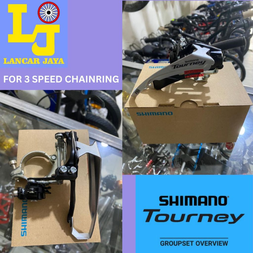 SHIMANO TOURNEY FD-TY510 3Speed Tarikan Atas & Bawah Sepeda MTB Front Derailleur