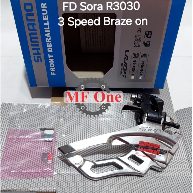 FD Sora R3030 3 Speed Shimano Triple Braze On Front Derailleur