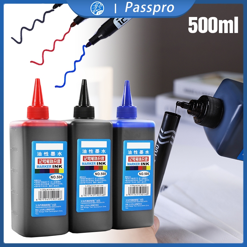 

500ml Tinta Spidol / Isi Tinta Spidol Permanen / Refill Tinta Spidol Hitam / Isi Spidol Permanen