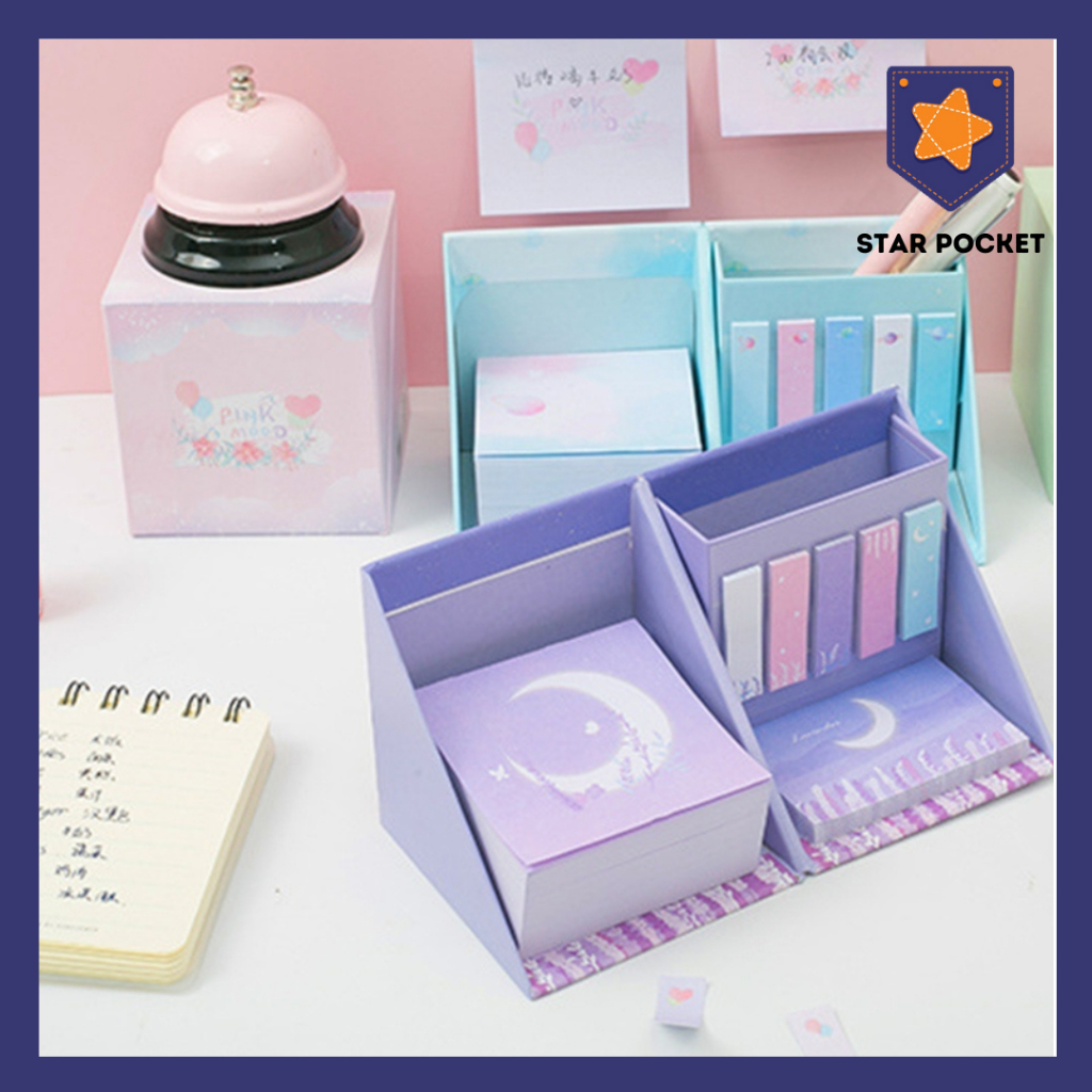 

FANCY STICKY NOTE BOX SET COLOURFULL THEME