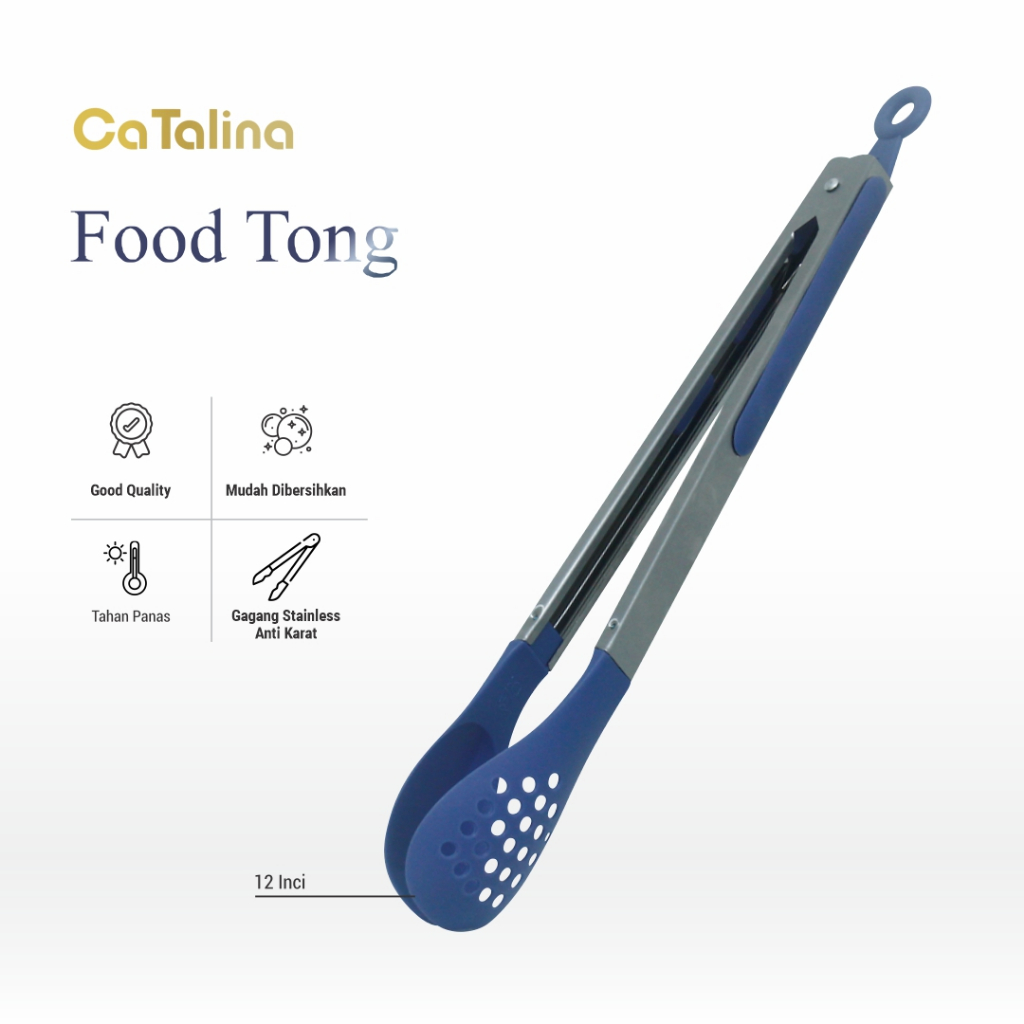 CaTalina Food Tong Pencapit Makanan Plastik Bulat