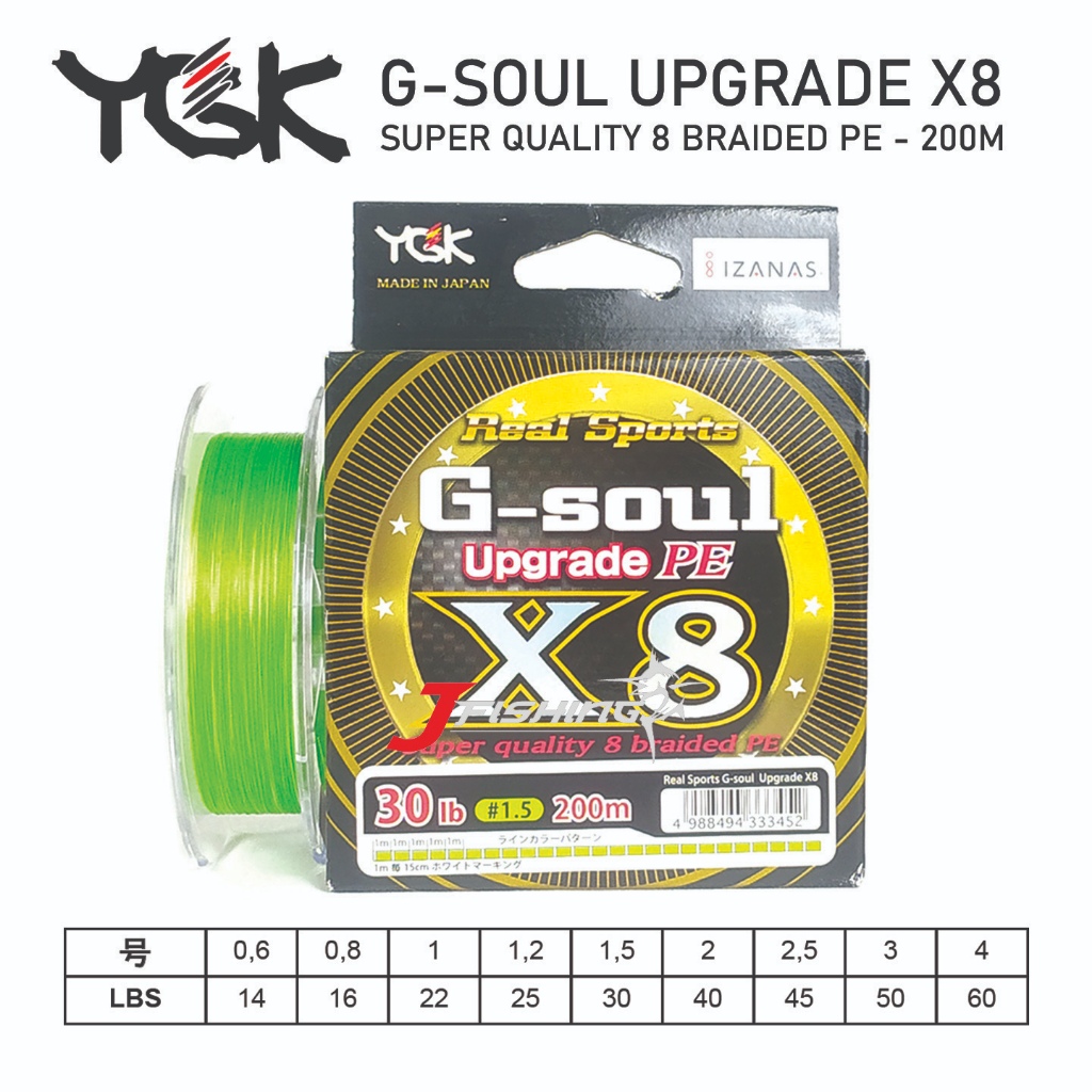 Senar YGK G-Soul X8 Upgrade 200M