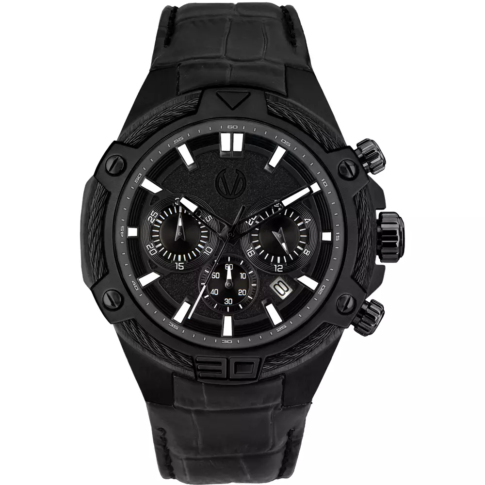 Jam Tangan Pria Tali Kulit Christ Verra CV 53605G-26 BLK