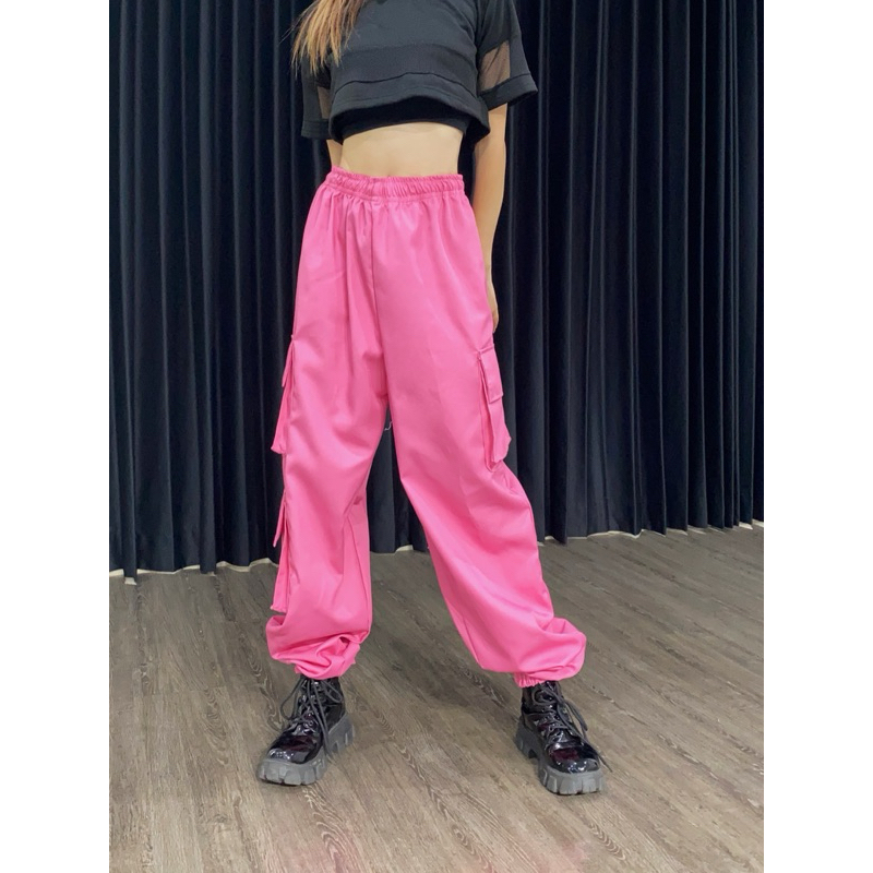 lazy bazy | Celana Jogger Cargo Pants Pink