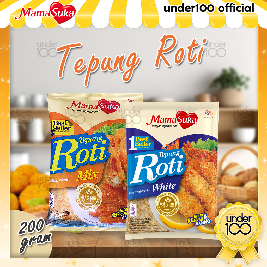 

❤ Under100 ❤ Mamasuka Tepung Roti Mix 200g | Tepung Roti White 200g | Mix Bread Crumbs | Halal BPOM