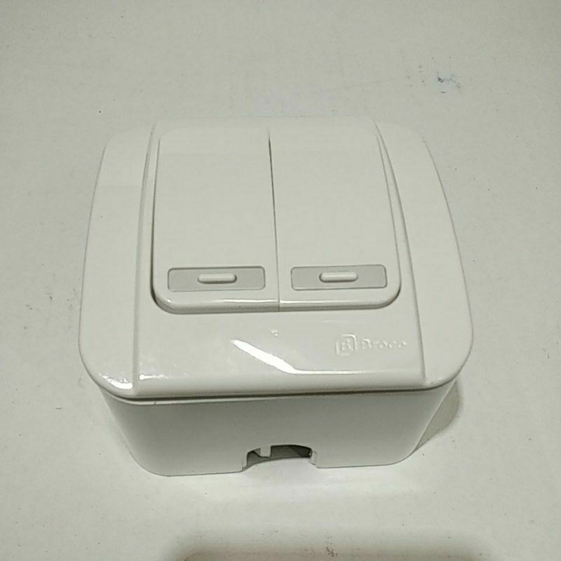 Saklar seri Double outbow galleo broco putih white