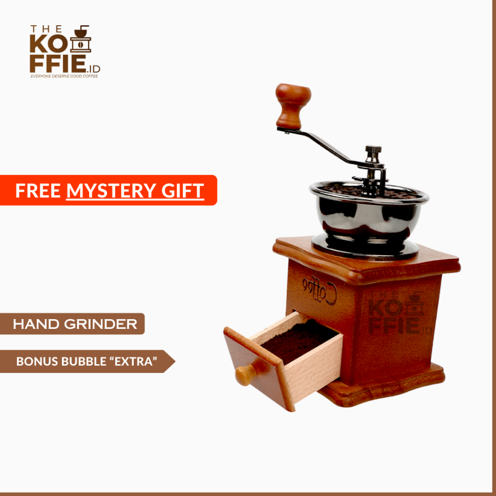 Mrosaa Alat Penggiling Kopi Manual Coffee Grinder Brown gerinder kopi hand grinder kopi cofee coffe 