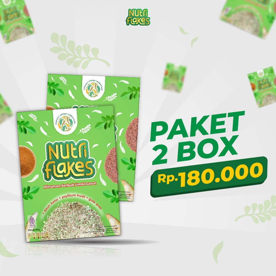 

Nutriflakes - Sereal Umbi Garut Asam Lambung 2 Box