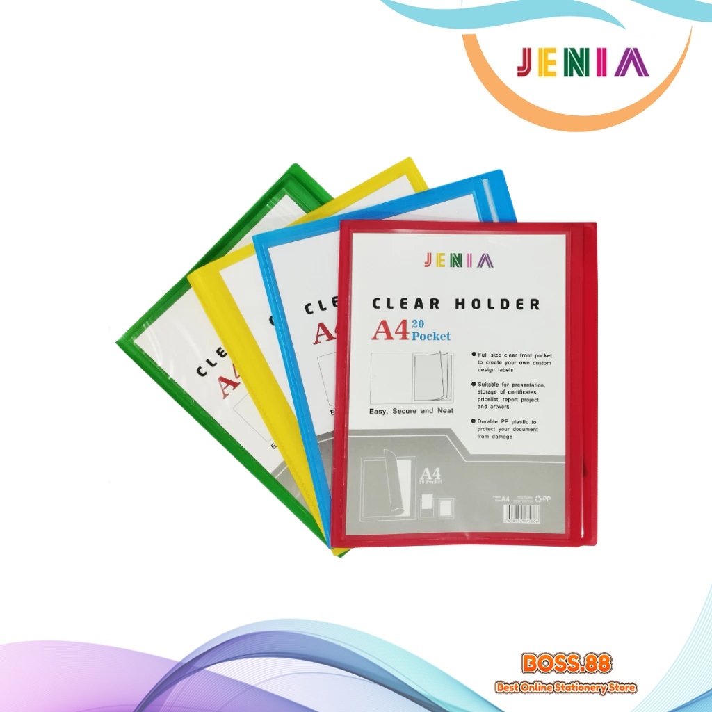 

CLEAR HOLDER / FOLDER DOKUMEN JENIA A4 20 POLOS (1 PCS)