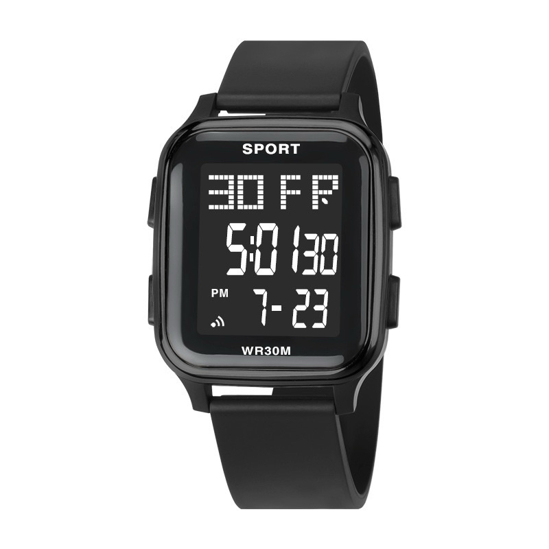 (Cod)Jam Tangan Unisex Sport Sergi Panjang WR30M Digital Strap Rubber/Karet(Dikirim Jakarta)