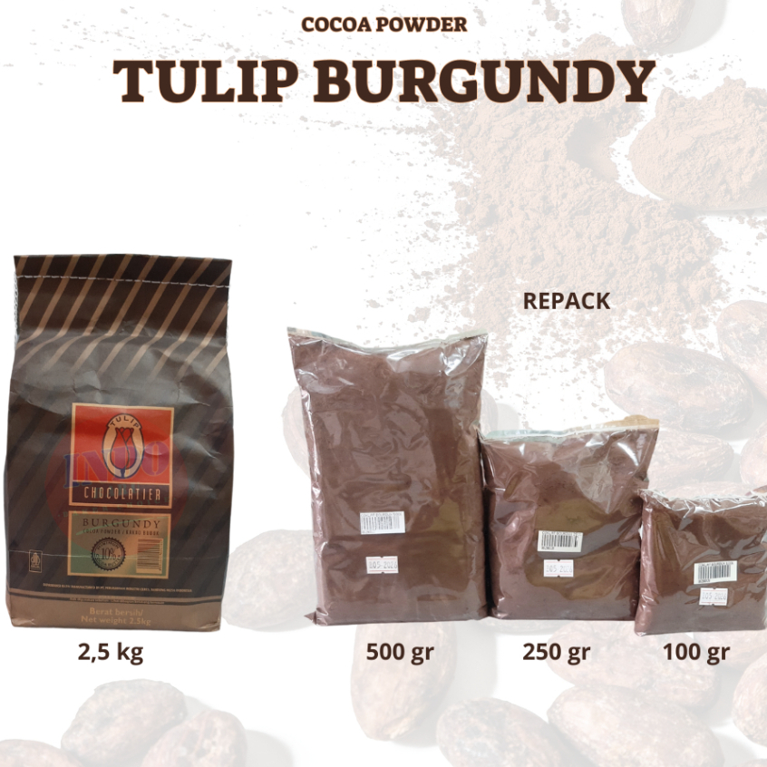 

Coklat Bubuk - Cocoa Powder TULIP BORDEAUX / BURGUNDY ( REPACK ) 250gr