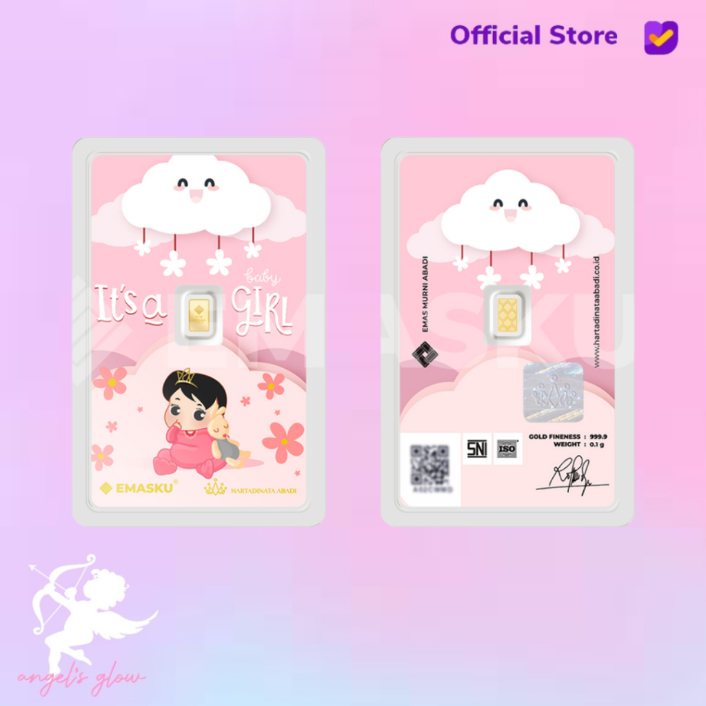 Micro Gold Logam Mulia Emasku Baby Girl Series 0.1 GRAM