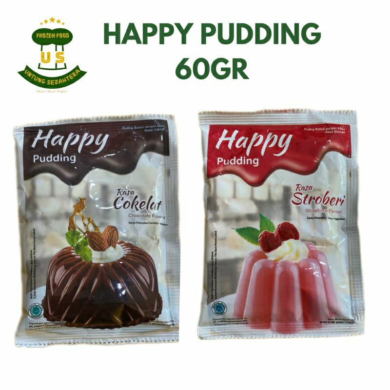 

Happy Pudding 60gr Pudding Reguler Praktis Ekonomis Kemasan 60gr Happy Pudding Rasa Coklat Kemasan 60gr Praktis Happy Pudding Stroberi Kemasan 60gr puding strawberry puding coklat