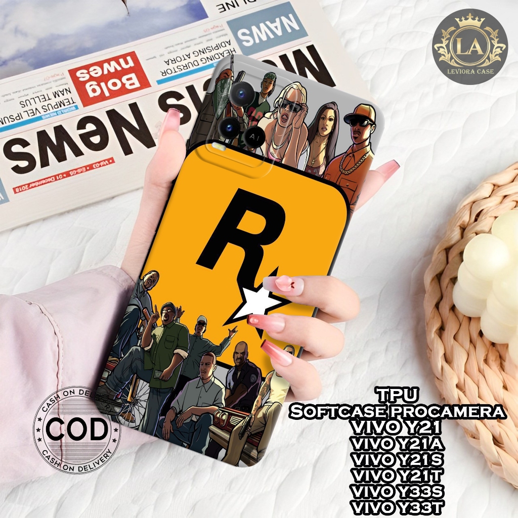 Case VIVO Y21/Y21A/Y21S/Y21T/Y33S/Y33T - Fashion Case GTA - Softcase VIVO Y21/Y21A/Y21S/Y21T/Y33S/Y3