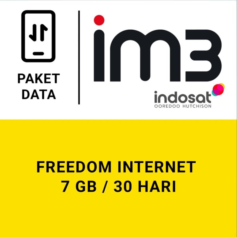 Paket Data Indosat - Freedom Internet 7 GB / 30 Hari